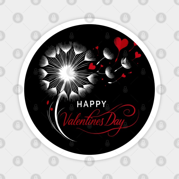 Valentine's Day Dandelion Magnet by JessArty